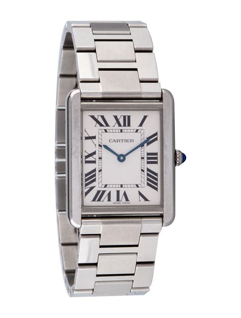 cartier tank solo steel watch